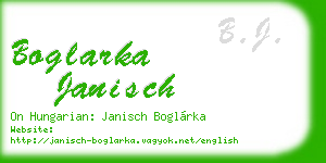 boglarka janisch business card